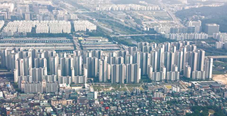 서울 송파구 롯데월드타워에서 바라본 아파트 단지 ⓒ시사저널 박정훈
