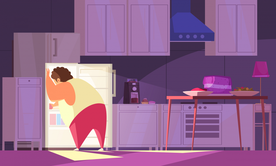 음식을 먹는 시간대에 따라 신체의 혈당 조절 기능도 달라진다. ⓒFreepik 벡터=macrovector