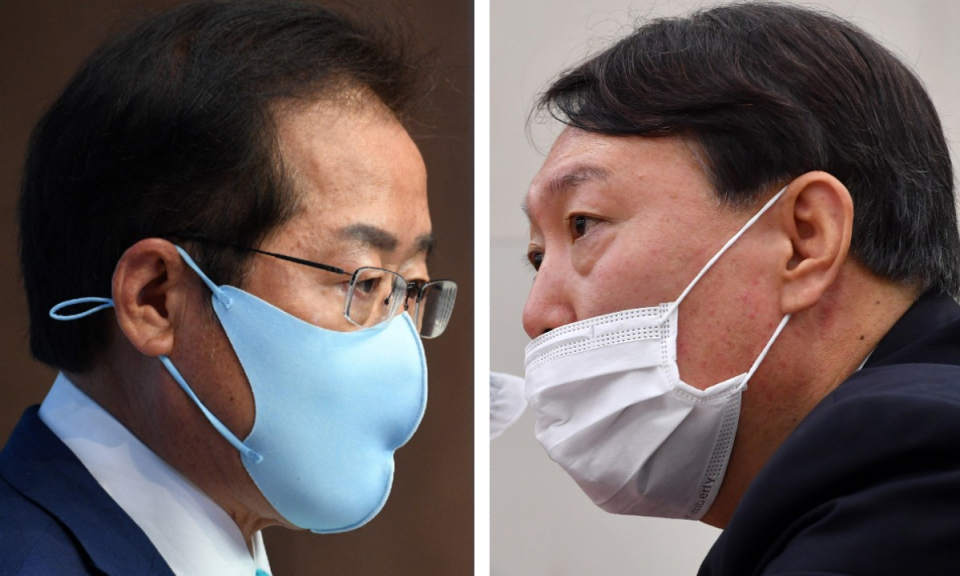 홍준표 무소속 의원(왼쪽)과 윤석열 전 검찰총장 ⓒ 시사저널