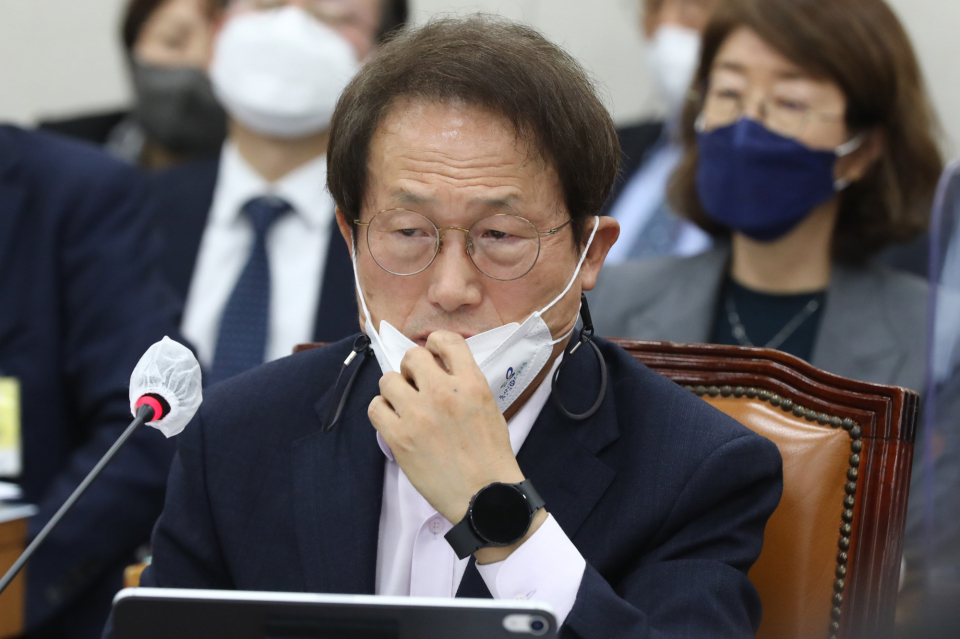 조희연 서울시교육감이 지난 2022년 10월17일 국회 교육위원회에서 열린 서울시교육청·경기도교육청·인천시교육청에 대한 국정감사에서 의원 질의를 받고 있다. 시사저널 박은숙 기자