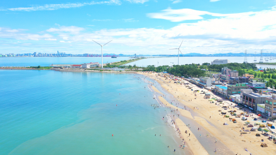 오는 4월 복원될 시화호 옛 뱃길의 대부도 쪽 선착장이 위치한 방아머리해변 ⓒ안산시청 대변인