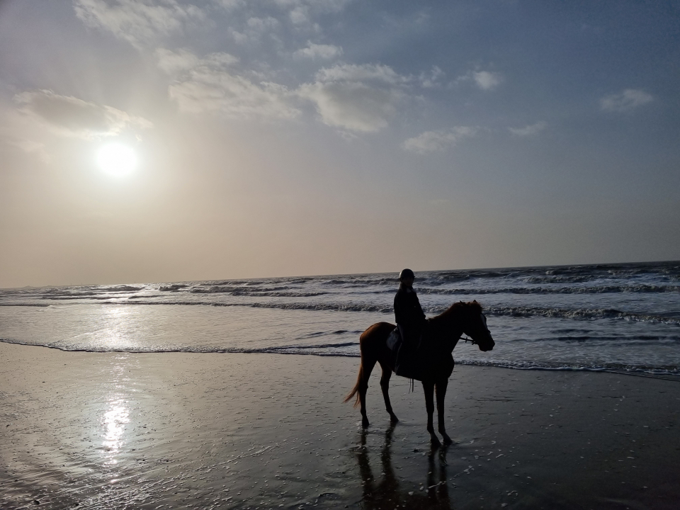 해변승마와 일몰이 유명한 고창의 명사십리 해변 ⓒ김지나