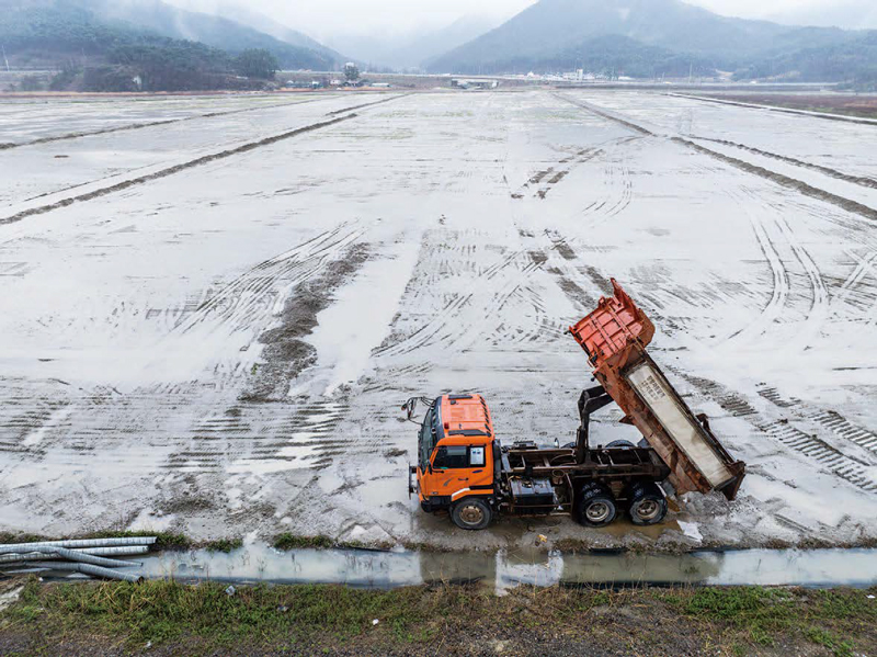4월3일 전북 부안군 하서면 백련리 ‘2023 새만금 제25회 세계스카우트 잼버리’ 야영지 전경 ⓒ시사저널 최준필