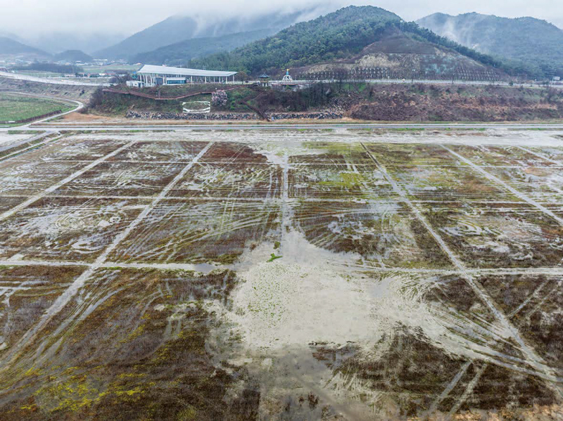 4월3일 전북 부안군 하서면 백련리 ‘2023 새만금 제25회 세계스카우트 잼버리’ 야영지 전경 ⓒ시사저널 최준필
