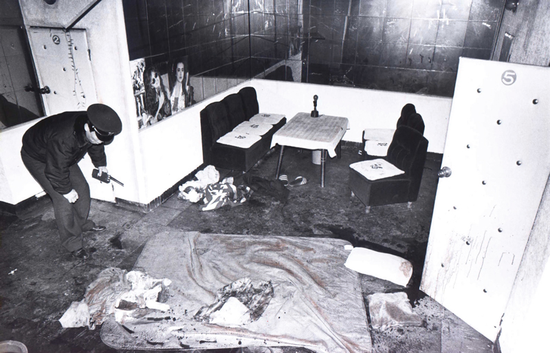 종업원 4명이 살해된 샛별룸살롱 내부 현장 ⓒ뉴스뱅크