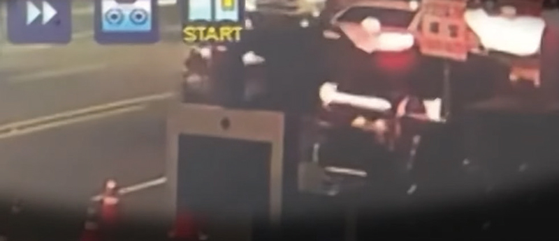 CCTV 영상 속 문다혜의 만취운전·사고 장면 ⓒSBS뉴스 캡쳐