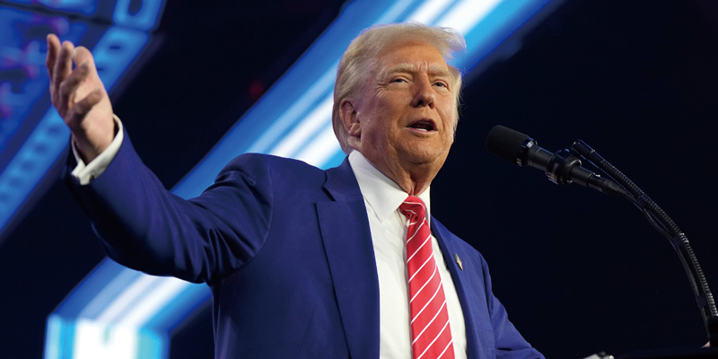 2024년 12월22일 도널드 트럼프 미국 대통령 당선인이 애리조나주 피닉스에서 열린 아메리카페스트에서 연설하고 있다. ⓒAP 연합