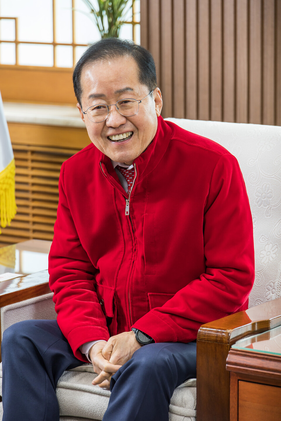 홍준표 대구시장이 2월4일 대구시청 시장 접견실에서 시사저널과 인터뷰하고 있다. ⓒ시사저널 최준필