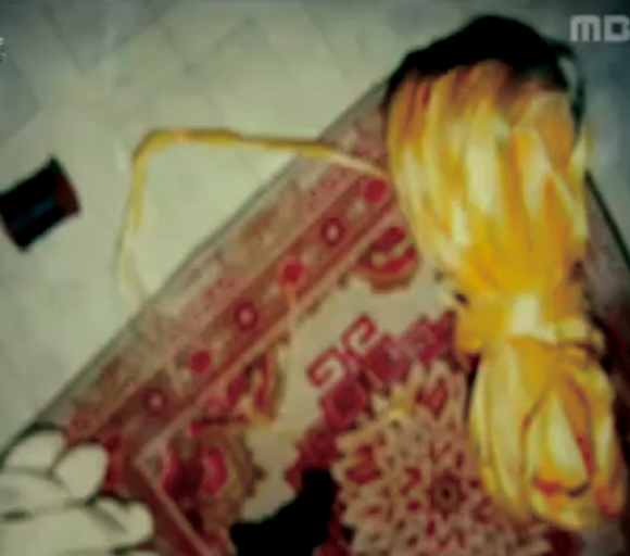 김해선 집에서 발견된 노끈 등 범행에 사용된 증거품 ⓒMBC 방송화면 캡쳐