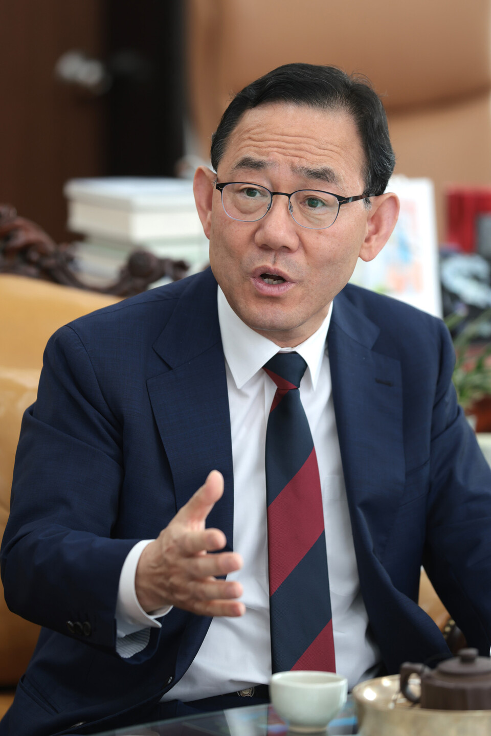 21대 국회 연금개혁특별위원회 위원장이었던 국민의힘 소속 주호영 국회 부의장이 16일 오후 국회에서 시사저널과 인터뷰를 하고 있다. ⓒ시사저널 박은숙