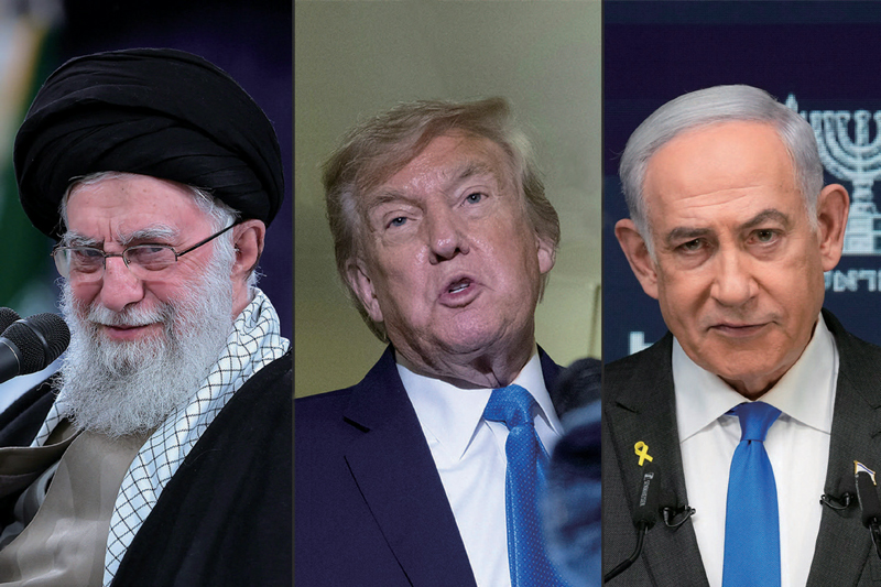 이란 최고지도자 알리 하메네이, 도널드 트럼프 미국 대통령, 베냐민 네타냐후 이스라엘 총리(왼쪽부터) ⓒAFP 연합