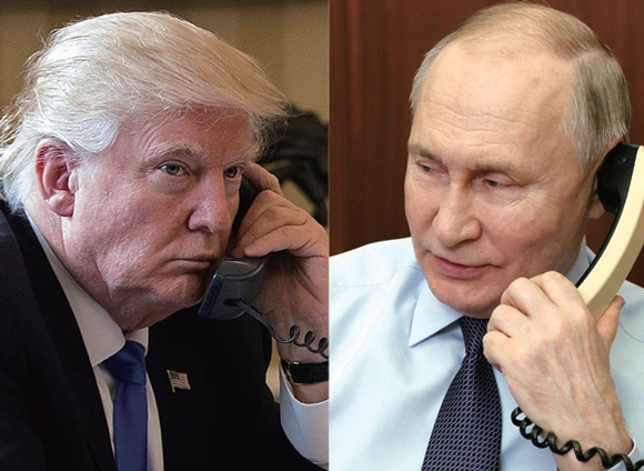 도널드 트럼프 미국 대통령(왼쪽 사진)과 블라디미르 푸틴 러시아 대통령 ⓒAFP 연합