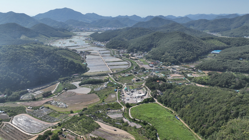 명태균씨가 국책사업 대상지 선정 등에 개입했다는 의혹이 일고 있는 경남 창원 의창구 북면 고암리 신규 국가산업단지(창원국가산단) 부지 ⓒ시사저널 임준선