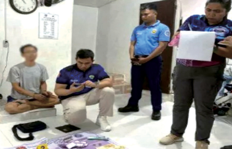 6월11일 필리핀에서 유튜버로 활동하며 14세 소녀를 임신시킨 정씨가 현지 경찰에 체포되고 있다. ⓒ필리핀 국가조정센터(NCC-OSAEC-CSAEM) 제공