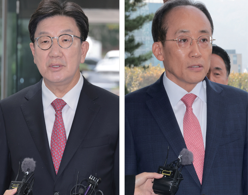 권성동 국민의힘 의원(왼쪽 사진), 추경호 전 국민의힘 원내대표 ⓒ시사저널 박정훈